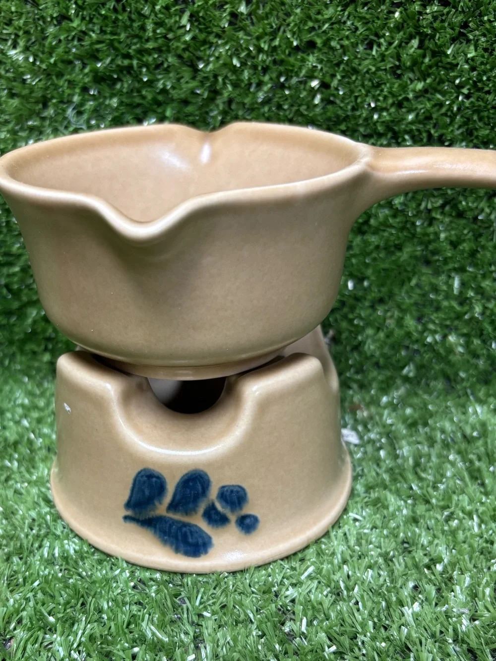 Vintage Pfaltzgraff Folk Art Stoneware Butter Warmer